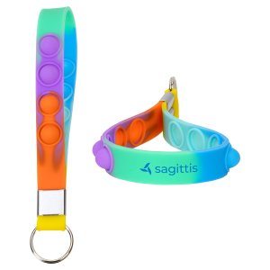Poppy Pop Stress Keychain