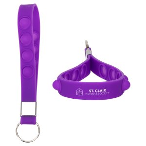 Poppy Pop Stress Keychain
