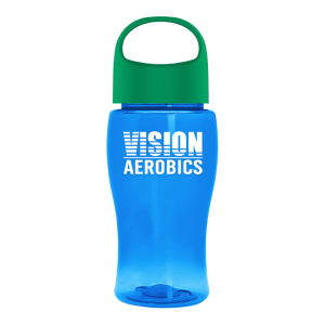 Jr. Crystal Color Bottle with Oval Crest Lid - 18 oz.