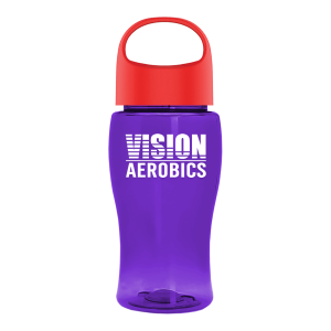 Jr. Crystal Color Bottle with Oval Crest Lid - 18 oz.