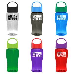 Jr. Crystal Color Bottle with Oval Crest Lid - 18 oz.