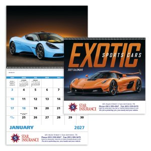Exotic Sports Cars - Spiral Calendar