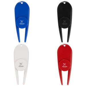 Compact Golf Divot and Marker Tool