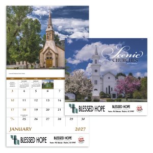 Scenic Churches - Stapled Calendar