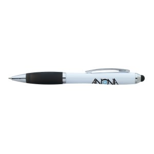 Hourglass White Barrel Stylus Pen