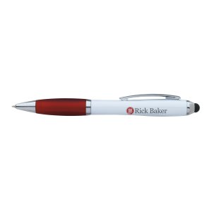 Hourglass White Barrel Stylus Pen