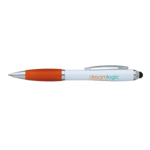 Hourglass White Barrel Stylus Pen