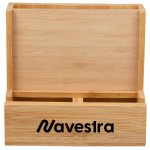 Bamboo Desktop Photo Frame Organizer