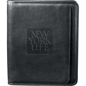 The Big Apple Leather Zip Padfolio