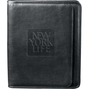The Big Apple Leather Zip Padfolio