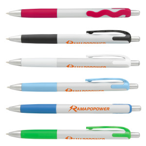 Wavy Clip Recycled Rubber Grip Pen