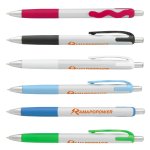 Wavy Clip Recycled Rubber Grip Pen