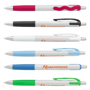 Wavy Clip Recycled Rubber Grip Pen