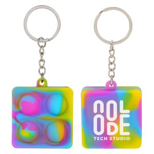 Square Pop-It Fidget Key Ring