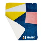 Argyle Sherpa Knit Throw Blanket 50x60