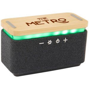 Bamboo Groove Wireless Charging Speaker