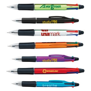 Metallic 4-Color Stylus Pen