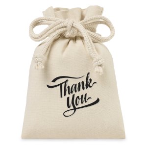 Bow Tie Small Canvas Gift Pouch