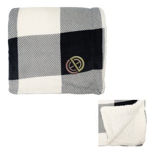 Plaid Comfort Sherpa Blanket
