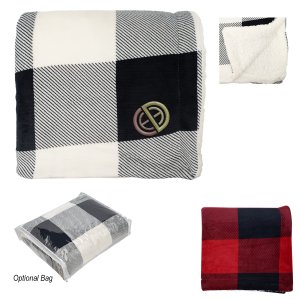 Plaid Comfort Sherpa Blanket