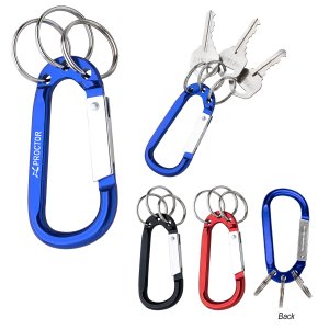 8mm Carabiner with Three Split Rings