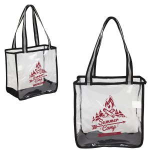 See-Through Canvas Trim Tote