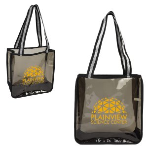 See-Through Canvas Trim Tote