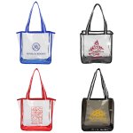 See-Through Canvas Trim Tote