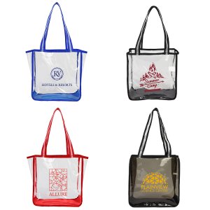 See-Through Canvas Trim Tote