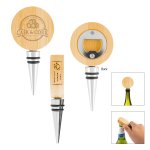FSC Bamboo Wine Stopper Opener