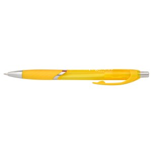ClearView Chrome Accent Blue Ink Pen