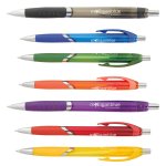 ClearView Chrome Accent Blue Ink Pen