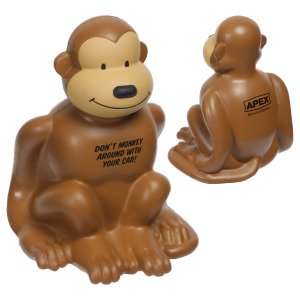 Cheerful Monkey Shaped Stress Ball