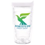 Clear Tumbler With Frosted Lid