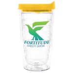 Clear Tumbler With Yellow Lid