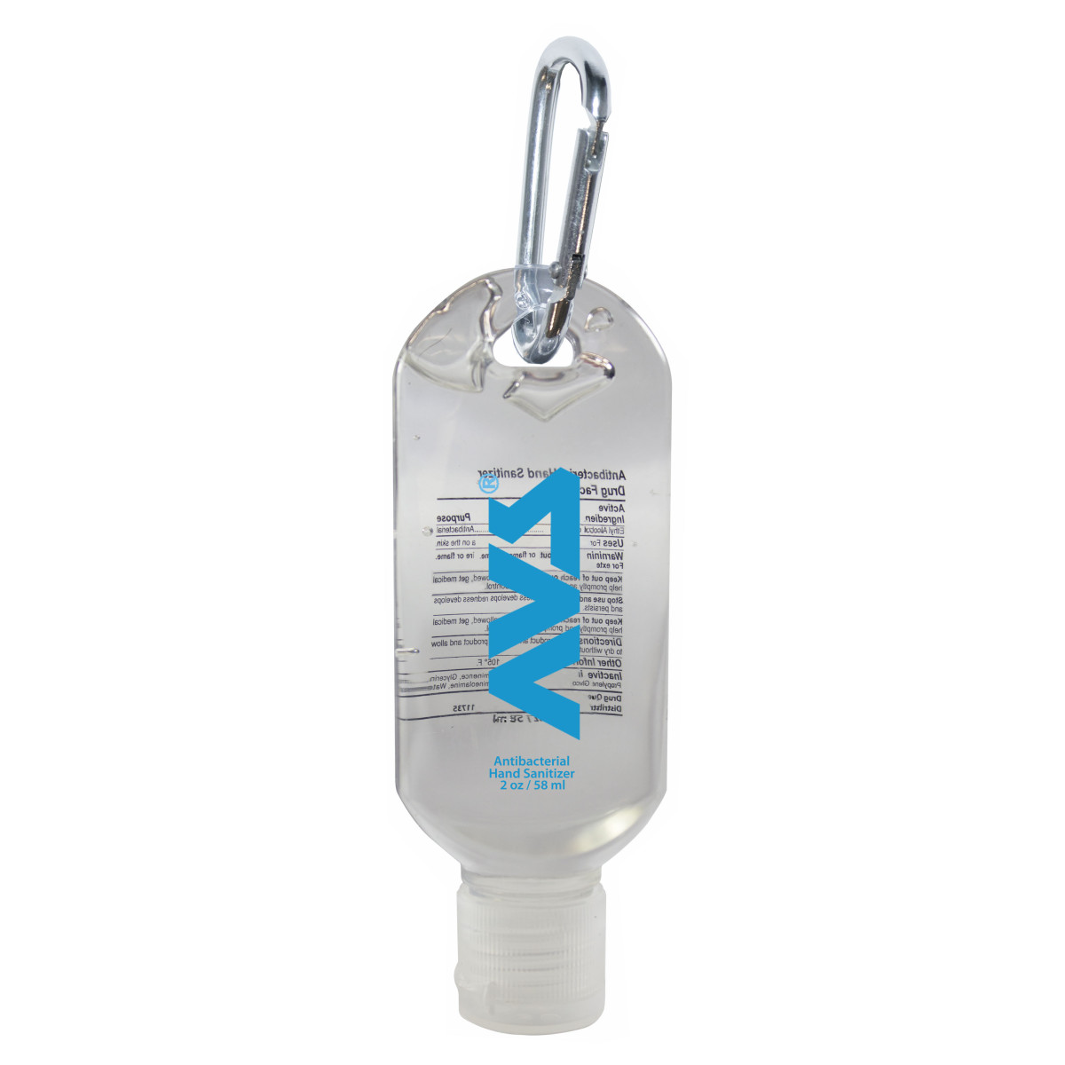 2 oz Hand Sanitizer Gel Carabiner