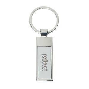 Slim Metal Rectangle Keychain