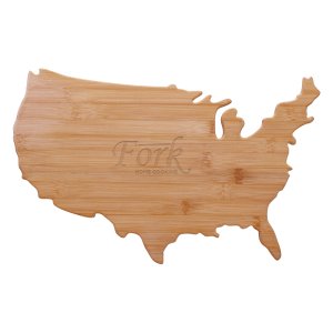 Bamboo Cutting Board in USA Shape