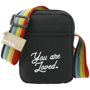 Color Cascade Eco Rainbow Crossbody Tote