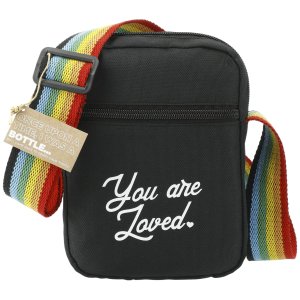 Color Cascade Eco Rainbow Crossbody Tote