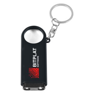 Double LED Magnifier Key Chain