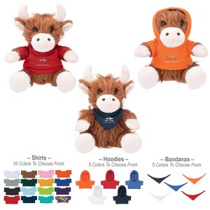 6" Moo-dy Highland Cow Stuffed Animal