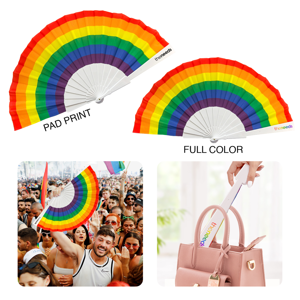 Rainbow Foldaway Fan