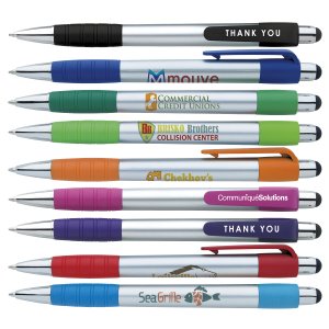 Pop of Color Silver Stylus Pen