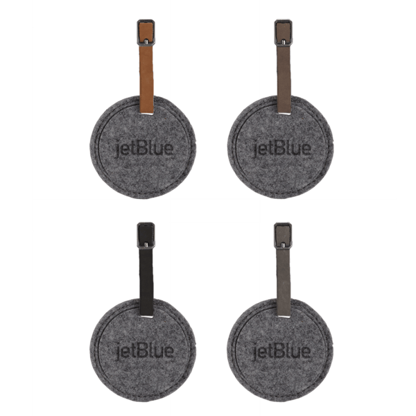 Round Trip Felt Luggage Tag