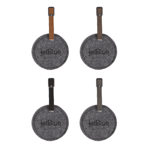 Round Trip Felt Luggage Tag