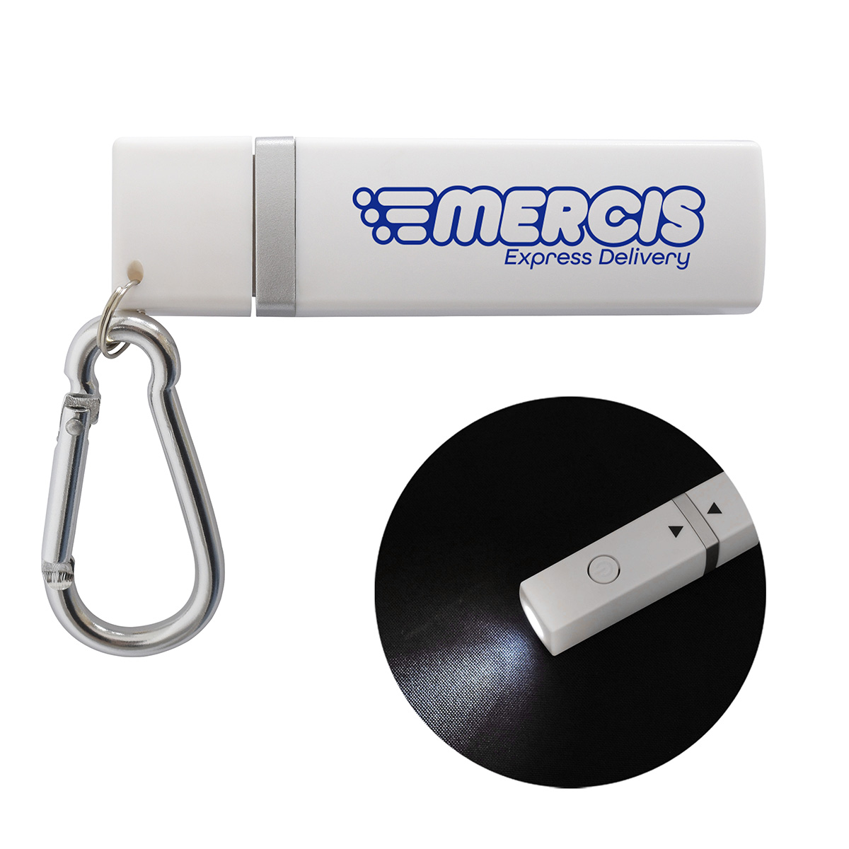 Carabiner Alarm LED Key Light