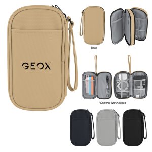 Pocketed Leatherette Tech Organizer