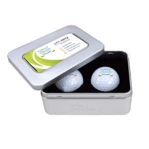 Titleist 2-Ball Business Card Tin Pro V1