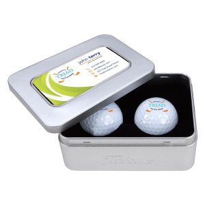Titleist 2-Ball Business Card Tin Pro V1